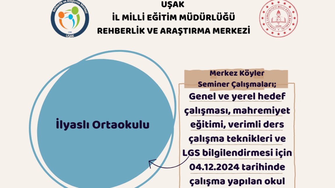 2024-2025 EĞİTİM ÖĞRETİM YILI SEMİNER ÇALIŞMALARIMIZ MERKEZ İLÇEYE BAĞLI KÖYLERDE DEVAM EDİYOR.