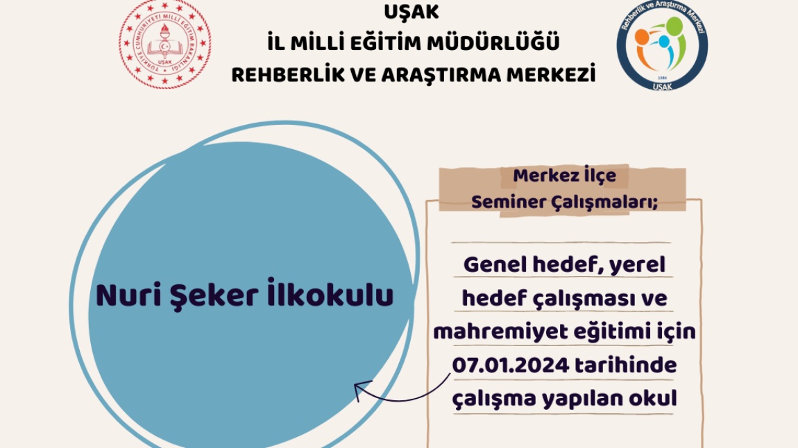 2024-2025 EĞİTİM ÖĞRETİM YILI SEMİNER ÇALIŞMALARIMIZ MERKEZ İLÇEDE DEVAM EDİYOR.