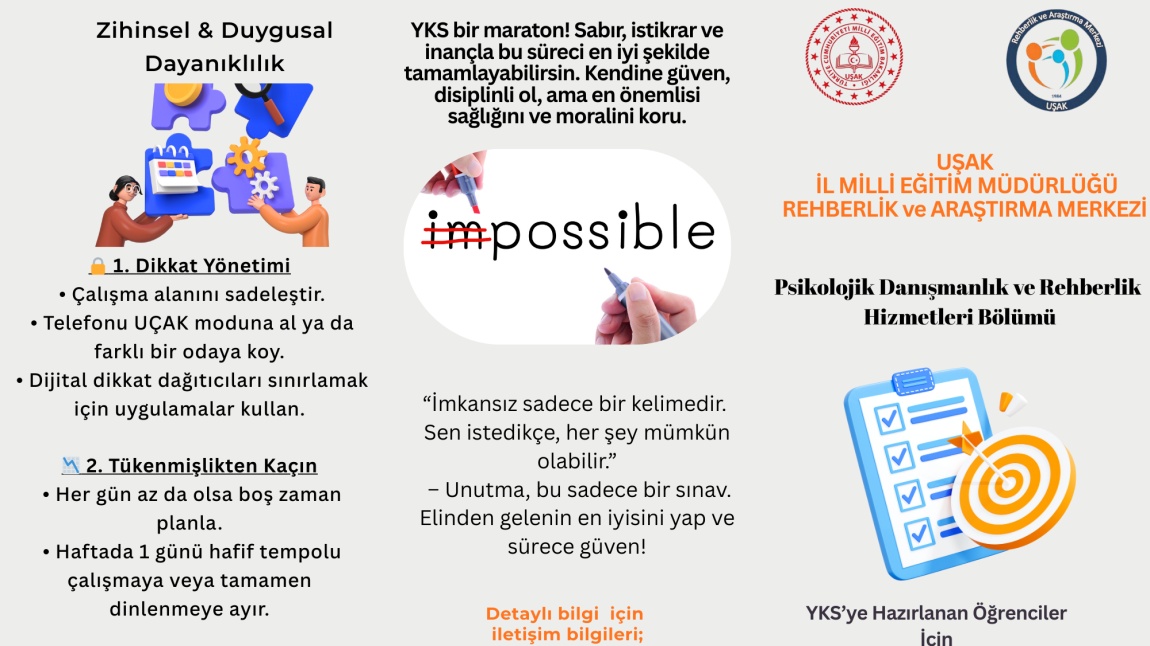 'YKS NEDİR? YKS'YE NASIL HAZIRLANILIR' KONULU SUNUM YAYIMLANDI.